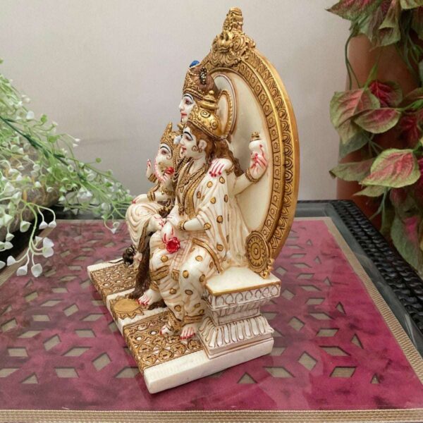 Marble Showpiece - Shivji with Parvati Maa and Ganeshji - Image 3