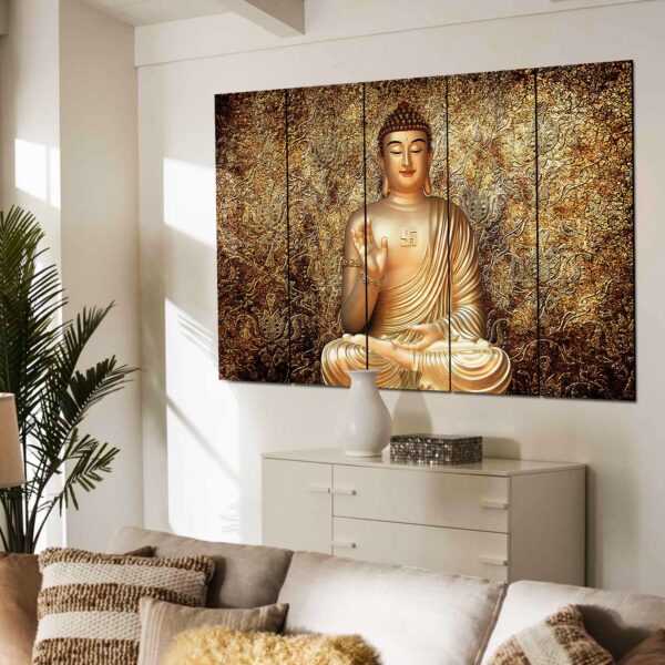 Set of 5 Abstract Ethnic Digital Wall Paintings – Colorful Home & Office Art - Image 2