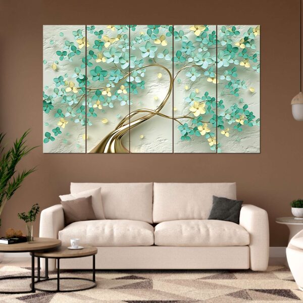 Set of 5 Traditional Indian Digital Wall Paintings – Vibrant Framed Art for Home & Office Decor