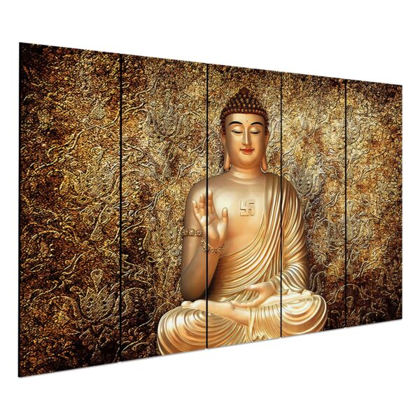 Set of 5 Abstract Ethnic Digital Wall Paintings – Colorful Home & Office Art - Image 4