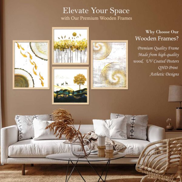 Set of 4 Digital Wall Paintings – Vibrant Floral & Nature-Inspired Art Prints - Image 2