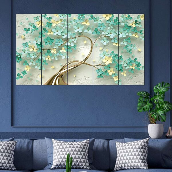 Set of 5 Traditional Indian Digital Wall Paintings – Vibrant Framed Art for Home & Office Decor - Image 4