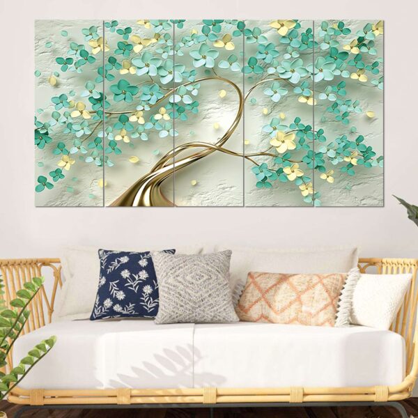 Set of 5 Traditional Indian Digital Wall Paintings – Vibrant Framed Art for Home & Office Decor - Image 3