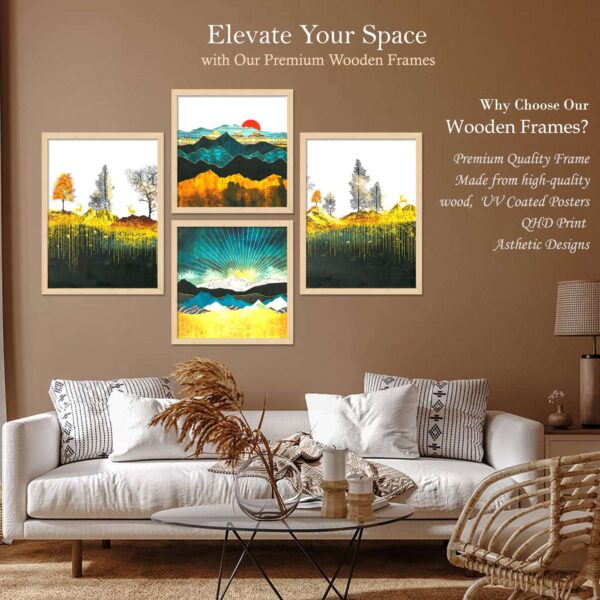 Set of 4 Digital Wall Paintings – Scenic Nature & Landscape Art for Modern Interiors - Image 2