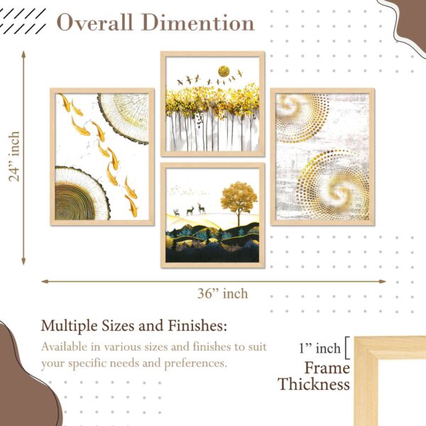 Set of 4 Digital Wall Paintings – Vibrant Floral & Nature-Inspired Art Prints - Image 3