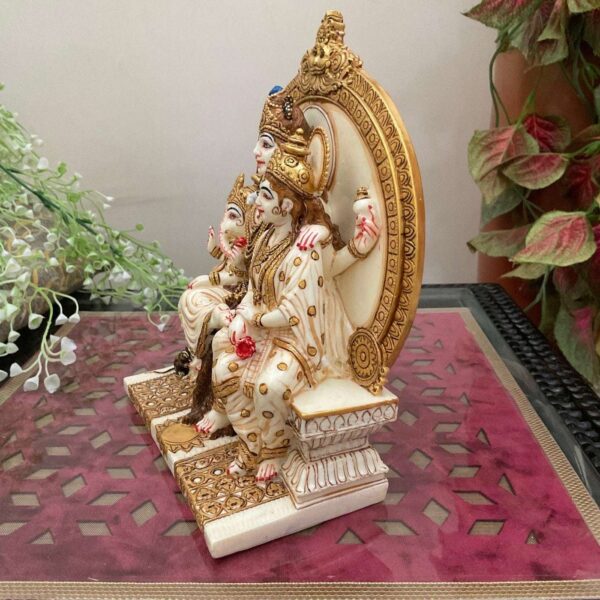 Marble Showpiece - Shivji with Parvati Maa and Ganeshji - Image 4