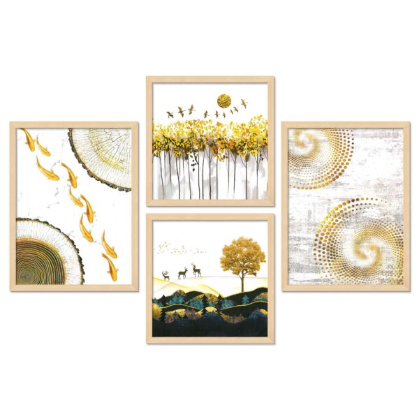 Set of 4 Digital Wall Paintings – Vibrant Floral & Nature-Inspired Art Prints - Image 4